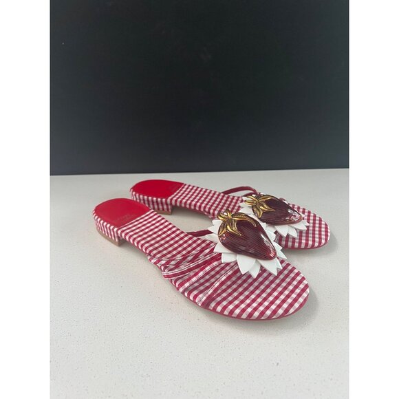 Jeffrey Campbell Women's Abeegail Gingham Slide Sandals Size 8.5 - Picture 3 of 9